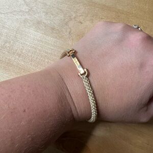 Fossil Bracelet - Rose Gold and tan